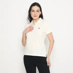 MATSUDA Eve Putih Offwhite Kaos Polo Shirt Wanita Kerah