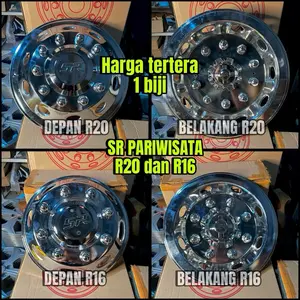 1biji Wheldop SR PARIWISATA R20 dan R16 Stainless croom Car