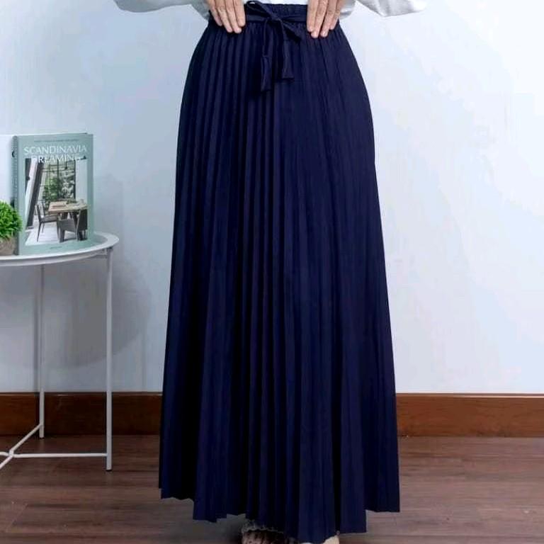 silvesh ROK PLISKET PREMIUM TEBAL/ROK PANJANG/ ROK POLOS/ROK PLISKET MAYUNG/MURAH/ROK JUMBO/M-XL Bawahan 1