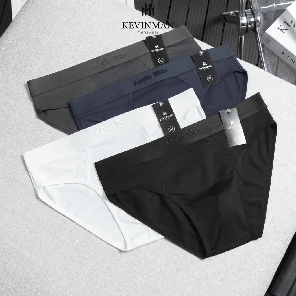 [Underwear] Combo quần lót nam, quần sịp tam giác chất thun lạnh Kevin Man kháng khuẩn co giãn thoáng khí - Kevin Man