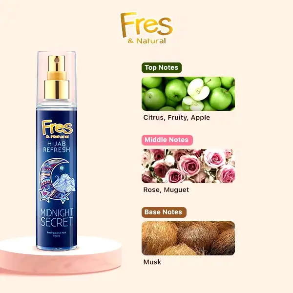 Fres & Natural Spray Cologne Hijab Refresh Live To Love 100ml - Moisturizer, Tubuh 6