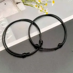 Gelang Tali Korea Anti Air Waterproof Hitam Polos - Bracelets