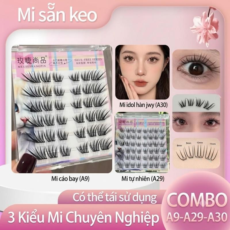 Sợi Lông Mi Tự Nhiên Sẵn keo Tự Dính Không Phải Tra Keo