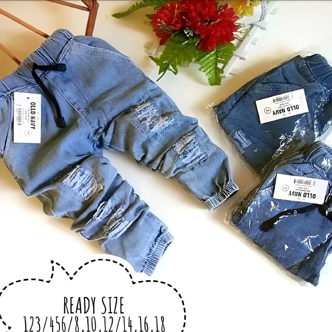 celana jeans panjang anak laki laki usia 1-6 tahun