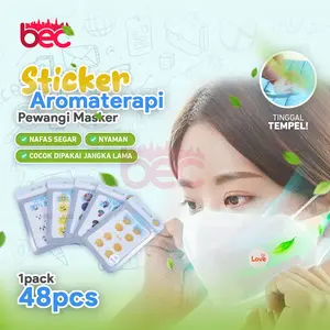 [BEC] Sticker Masker  Aromatherapy Lemon / Mint Korea Mask Patch Stiker Tempel Pewangi Aroma Fresh