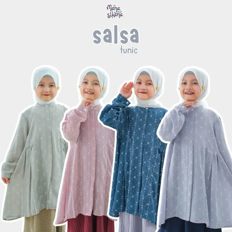 MANASIKANA Salsa Tunik Motif Etnik Anak Perempuan 2-13 Tahun (tunik saja)