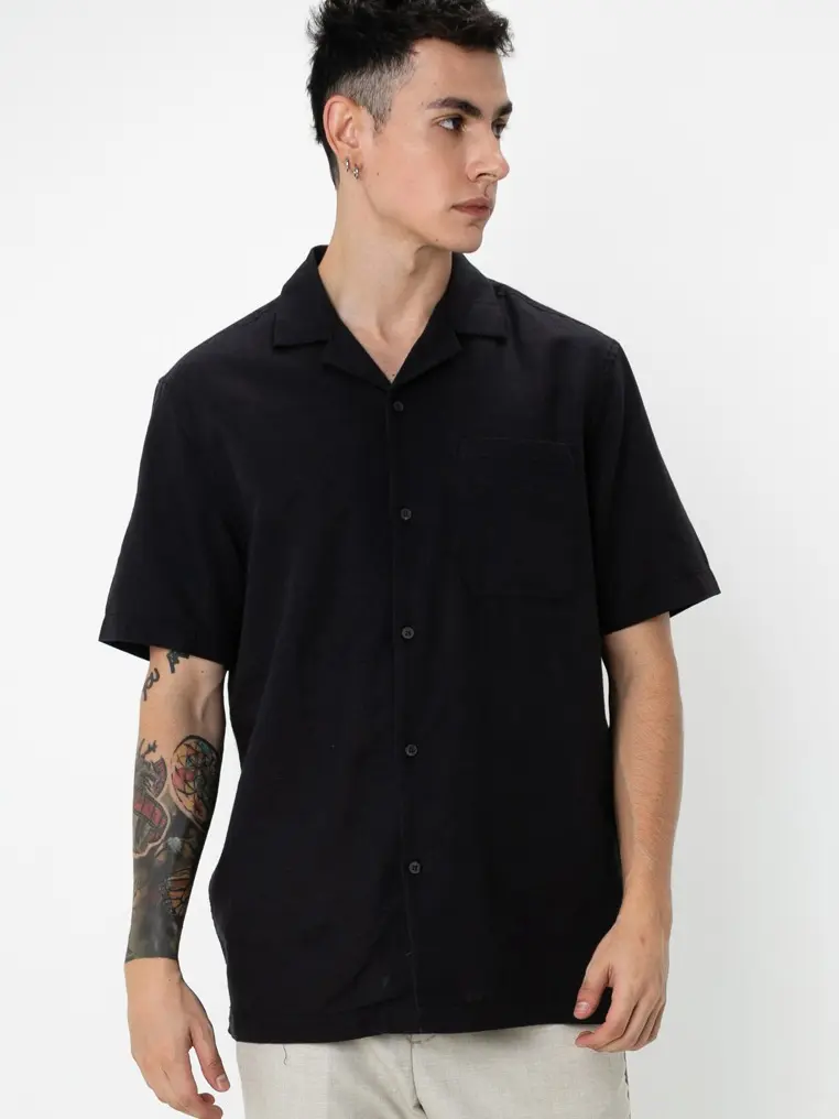 Mens Printed Camp Collar Shirt