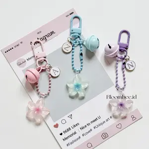 Keychain Bunga Kamboja BagCharm Kamboja KeyChain Inisial