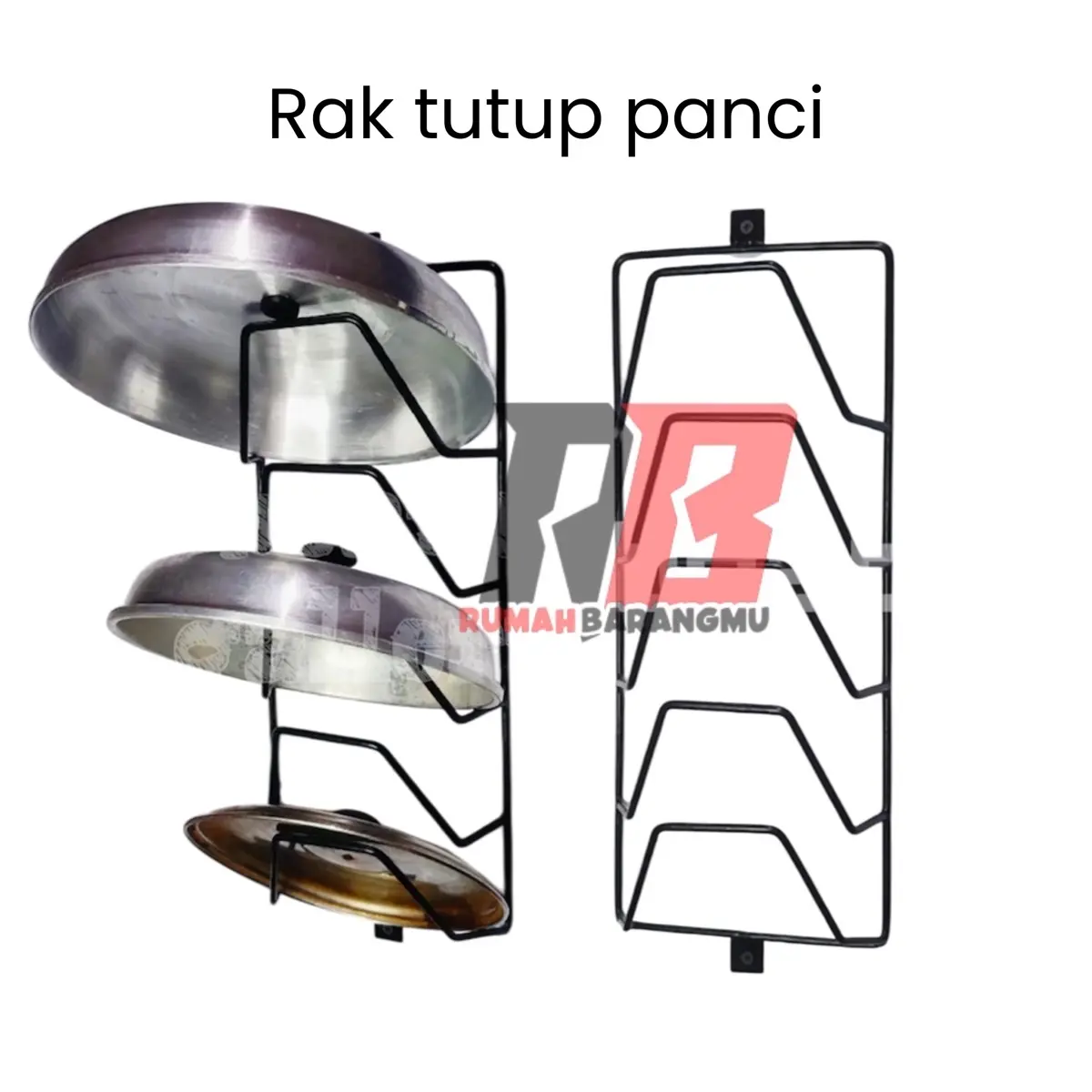 Rak Tutup Panci Tempel Dinding Model Baru Kitchenware Besi Anti Karat
