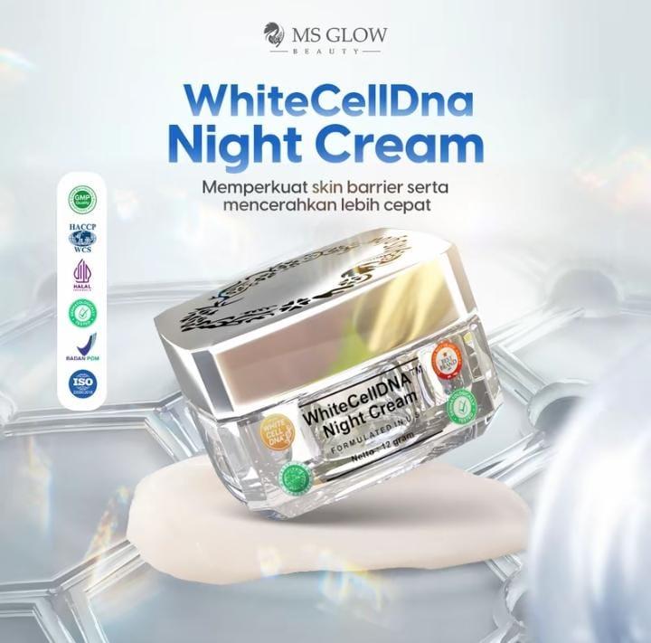 ALL  NIGHT  CREAM  MS  GLOW Mencerahkan Memutihkan Mengencangkan Wajah 2