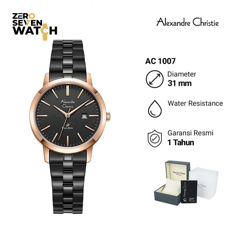 Jam Tangan Wanita Alexandre Christie AC 1007 Stainless Original Garansi Resmi 1 Tahun quartz watches 4