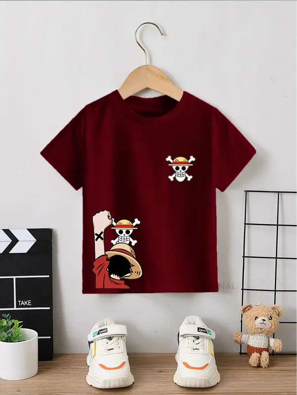 Eksternal Style Original Baju Kaos Distro Anak Laki Laki/Anak Perempuan Umur 1-12 Tahun Bahan Cotton combet30s / Kaos anak / baju kaos one piece luffy Combed Katun 5