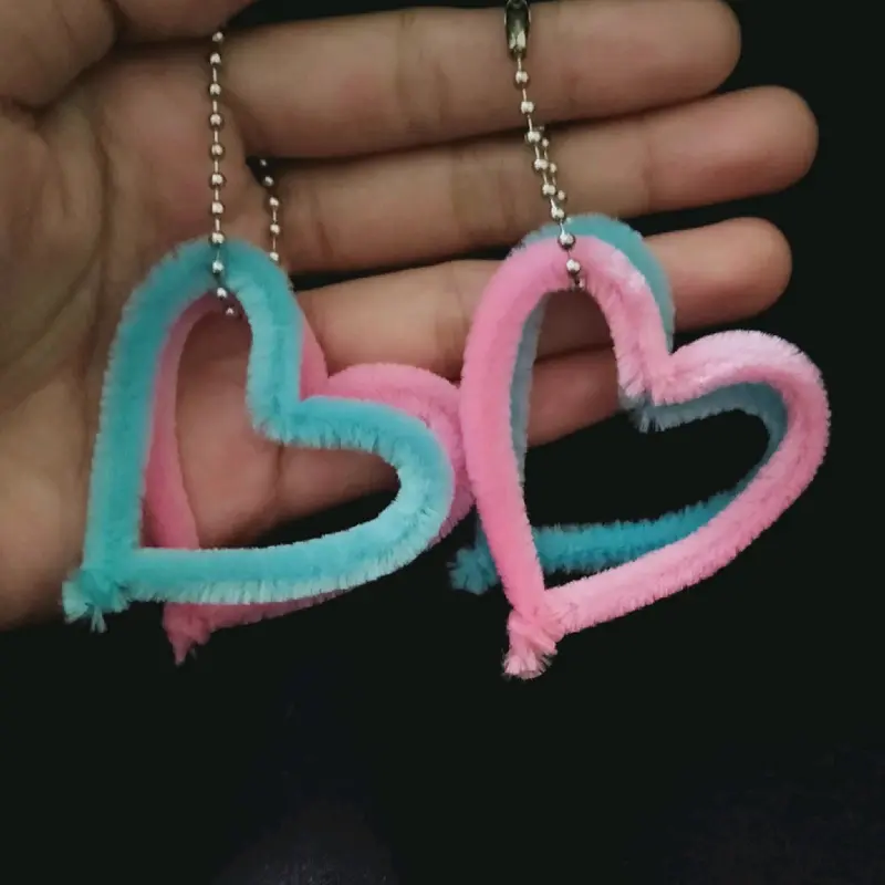 Gantungan Kunci Kawat Bulu Double Love Murah - Model Terbaru 3