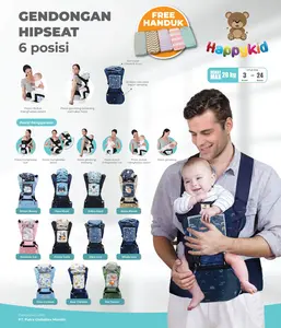 Happykid Gendongan Hipseat 6 Posisi GD-02 Bisa Digunakan 6 Posisi Nyaman untuk Ibu & Ayah Berat Maks 20kg Usia 3-24 Bulan