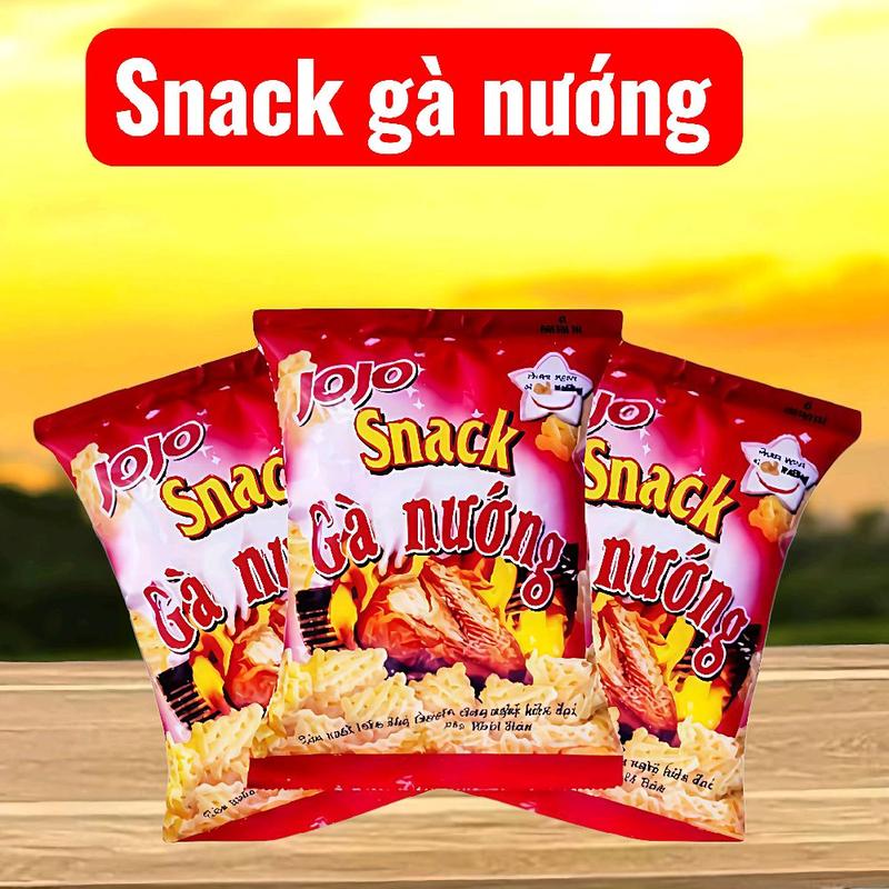  Lốc 10 gói SNACK GÀ NƯỚNG JO JO Ăn Vặt Food Thức Ăn aishi snack bánhsnack socola banh bánh vinh snack snack  khoaitay da 