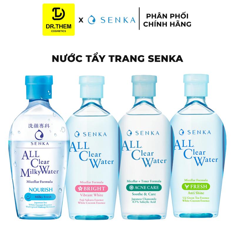 Nước Tẩy Trang Senka All Clear Water 230ml - Cho Da Dầu Mụn, Da Khô