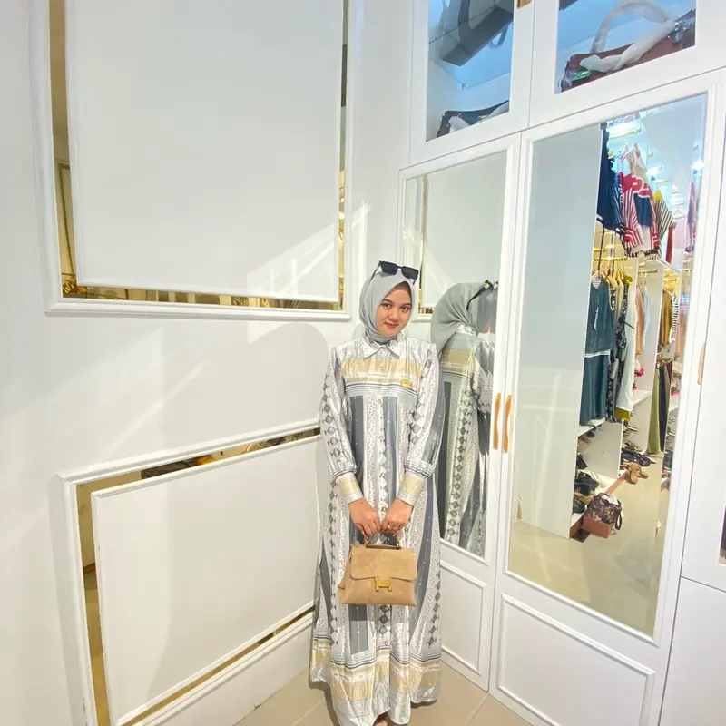 Gamis silk A.T keluaran terbaru bahan silk premium 2