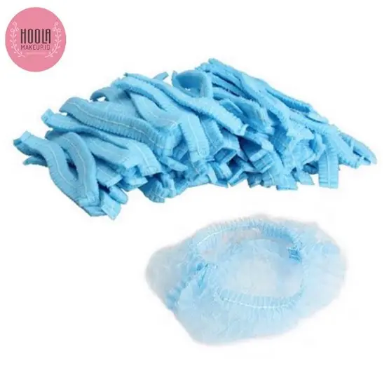 DISPOSABLE NURSE CAP ISI 25 / HAIR NET MEDIS / SHOWER CAP penutup kepala operasi Rambut gojek