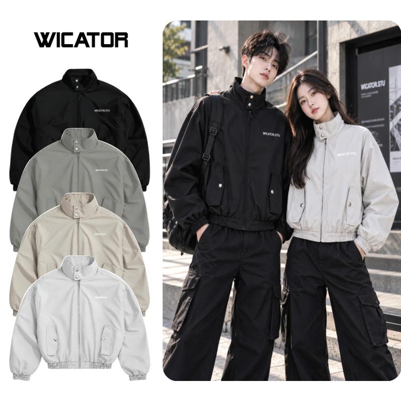 Áo Khoác Dù Form Boxy Nam Nữ WICATOR Jacket Unisex Basic Hai Lớp - Áo khoác dù họa tiết in lụa form BOXY- áo GIÓ NHĂN 4 MÀU