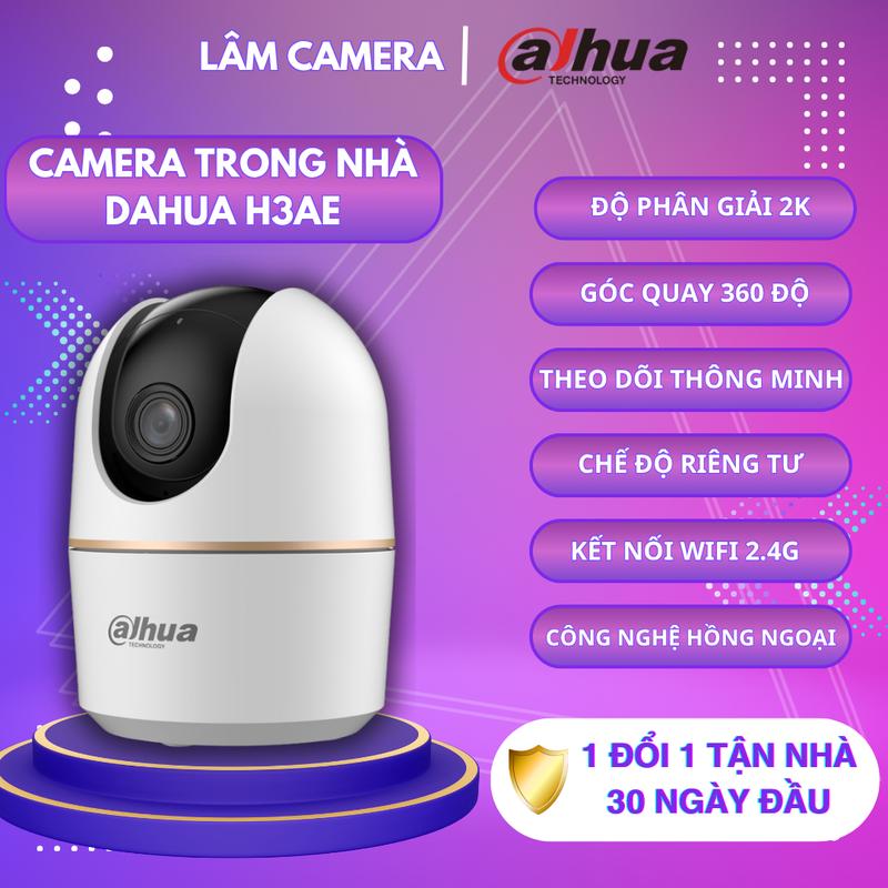  Camera DAHUA H3AE H5AE độ phân giải 2K-3K đàm thoại 2 chiều xouy 360 cảnh báo còi hú tại LÂM CAMERA 