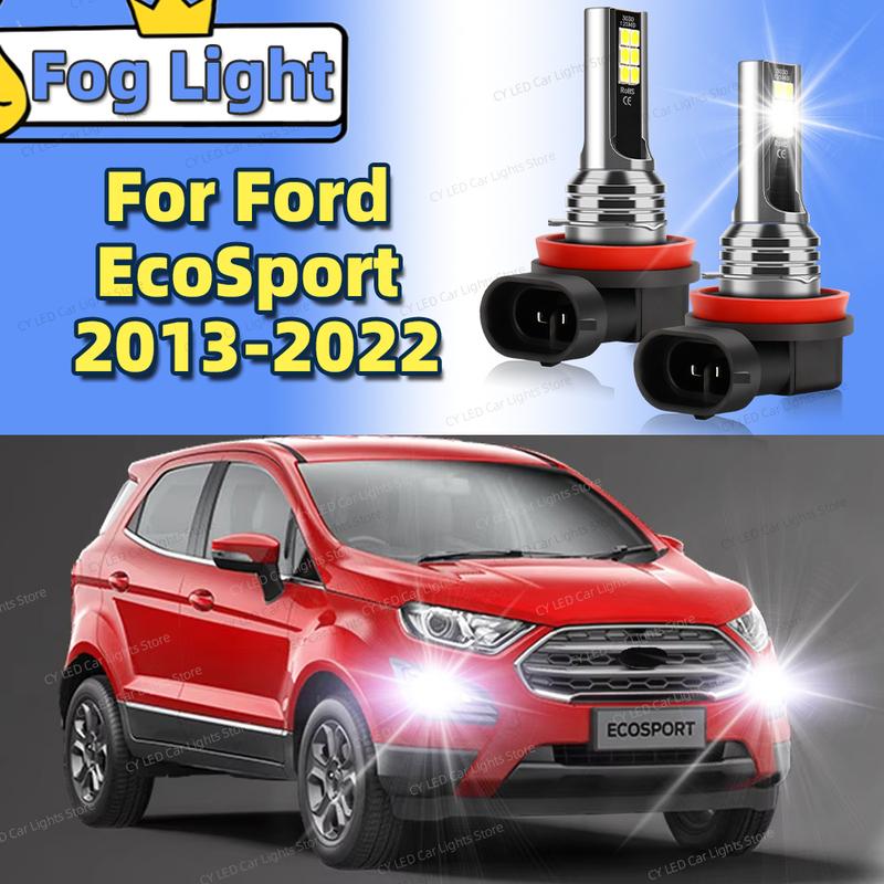 Bộ 2 đèn fog trước LED cho xe Ford EcoSport 2013–2022, 6000K, hỗ trợ CanBus, phụ kiện ô tô