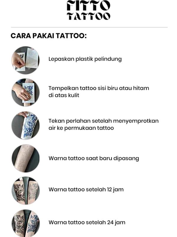 tato temporer premium semi permanen tattoo fruit ink zodiac tatoo zodiak tatto pisces gemini leo taurus Temporary 4