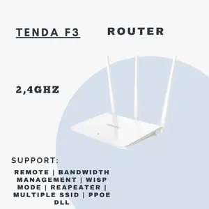 Router Wireless Tenda F3 dengan Adaptor - Antena Sinyal Include Adaptor