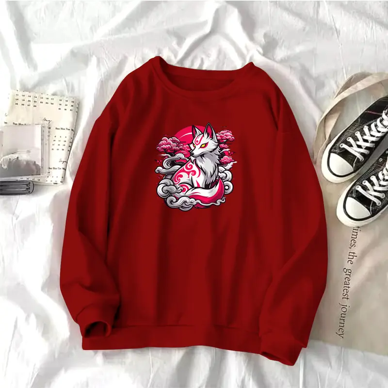 Look Sweater FOX Sweatshirt  Lengan Panjang Pria dan Wanita Kekinian Terbaru Bisa Bayar Di Tempat COD Ukuran L XL XXL cn cowok 0