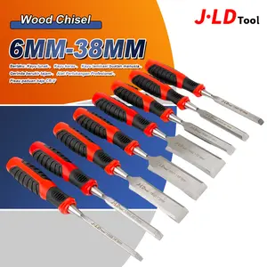 JLD Pahat Kayu Pukul Punch Wood Chisel Gagang Fiber Tatah Kayu Super Tajam Alat Profesional dengan Pisau Chrome-Vanadium Ditempa Kikir Baja Original
