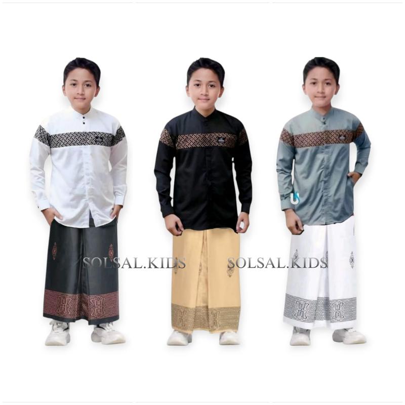 Paket Lengkap SARKO sarung koko anak Usia 5-13 tahun Size M L XL Banyak variasi Warna Motif 0
