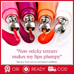 Lip Serum Brightening 3in1 Non-Sticky Lip Serum G2g Melembabkan & Mencerahkan Bibir Gelap Lip Serum Tretment Lip Tint Warna Natural  Glowing Teridiri Dari 4 Varian  Berry Soda Peach Pie Pearl Sparkle Starawberry Glaze