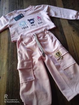 Product Review of Masyken Setelan Sweater Anak Perempuan Crop Top Usia 1-6 Tahun Bayi Parsel TPE Beige from N**a 0