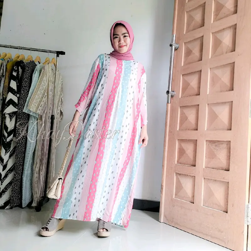 Daster Kekinian Rayon Premium Busui Friendly Ld 120 Pj 125 Murah Motif cantik 2