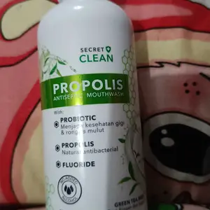 [NEW PRODUCT] [FYC] Secret Clean Propolis Antiseptic Mouthwash 150ml & 300ml isi 1pcs atau 2pcs - Obat Kumur tanpa alkohol -  Cairan pembersih rongga mulut - Anti bau mulut & nafas segar - Paket obat kumur murah