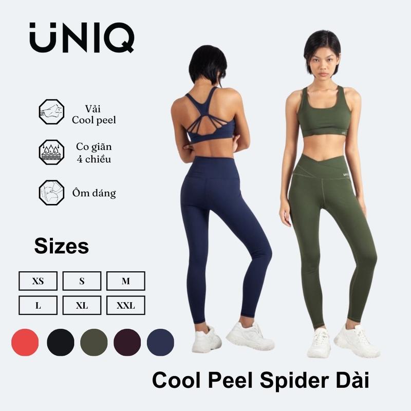 Bộ Đồ Tập Gym Yoga Nữ UNIQ Cool Peel - Áo Spider & Quần Legging Cạp Chéo