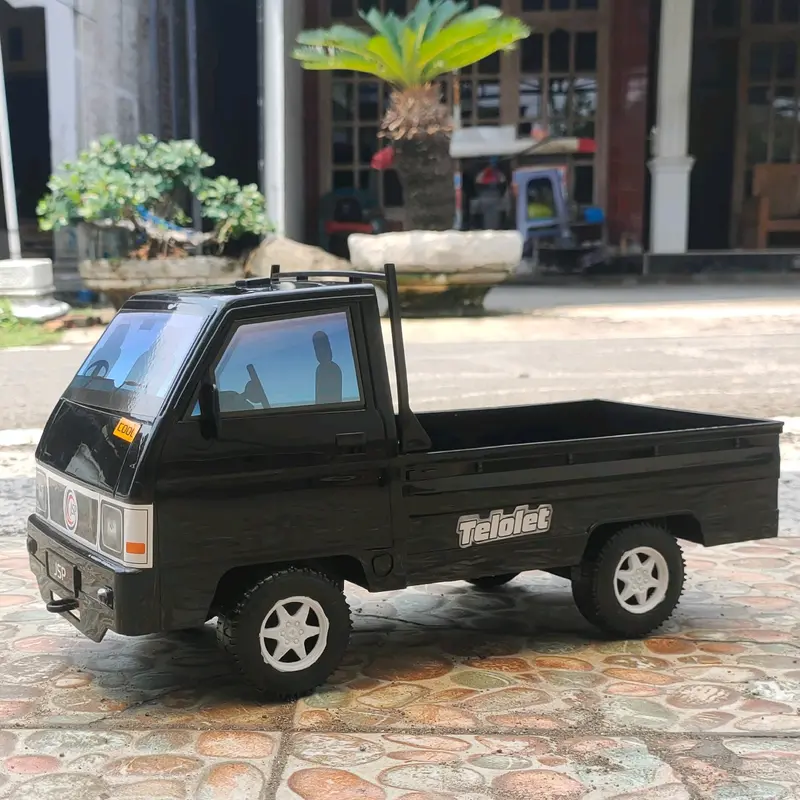 Mainan Anak Mobil Pick up L300 Bisa Bunyi Telolet Basuri Dan Nyala lampu Led Kedap-Kedip DT07 Plastik Toys 3