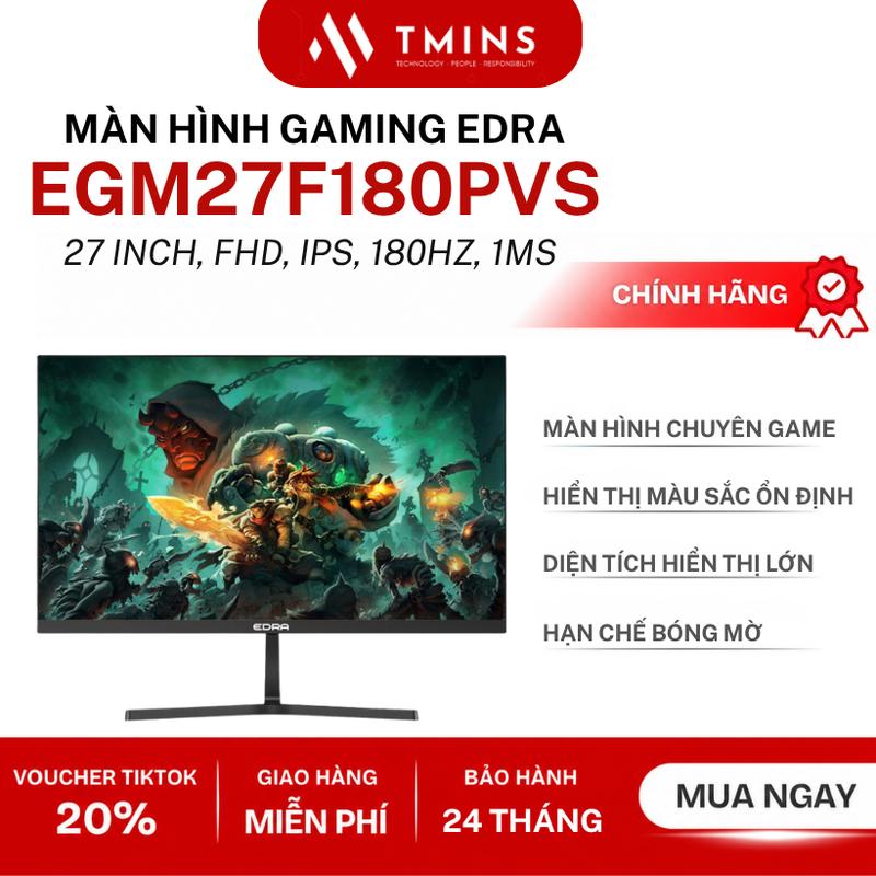 Màn hình Gaming EDRA EGM27F180PVS 27 inch, FHD, IPS, 180Hz, 1ms