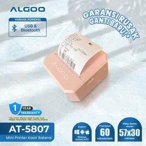 ALGOO AT-5807 Printer Thermal Bluetooth 58mm Cetak Struk