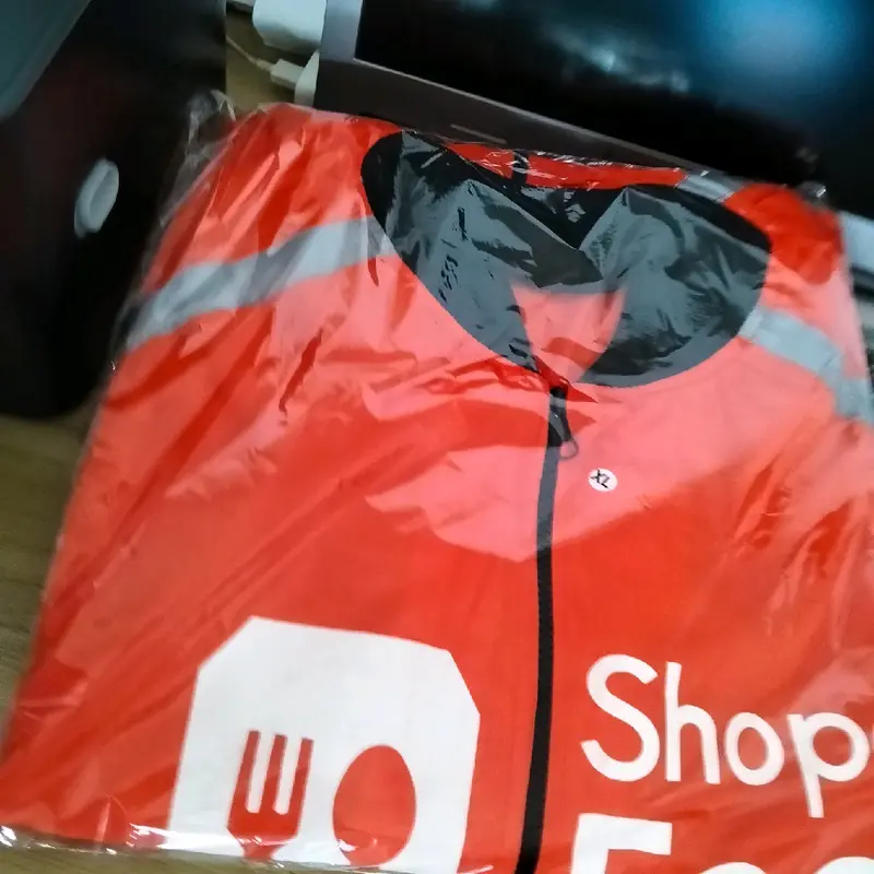 Jacket oren shopeefood Parasut Taslan murah  Pria/Wanita Nyaman Jaket Motor Distro Panjang Simple 1
