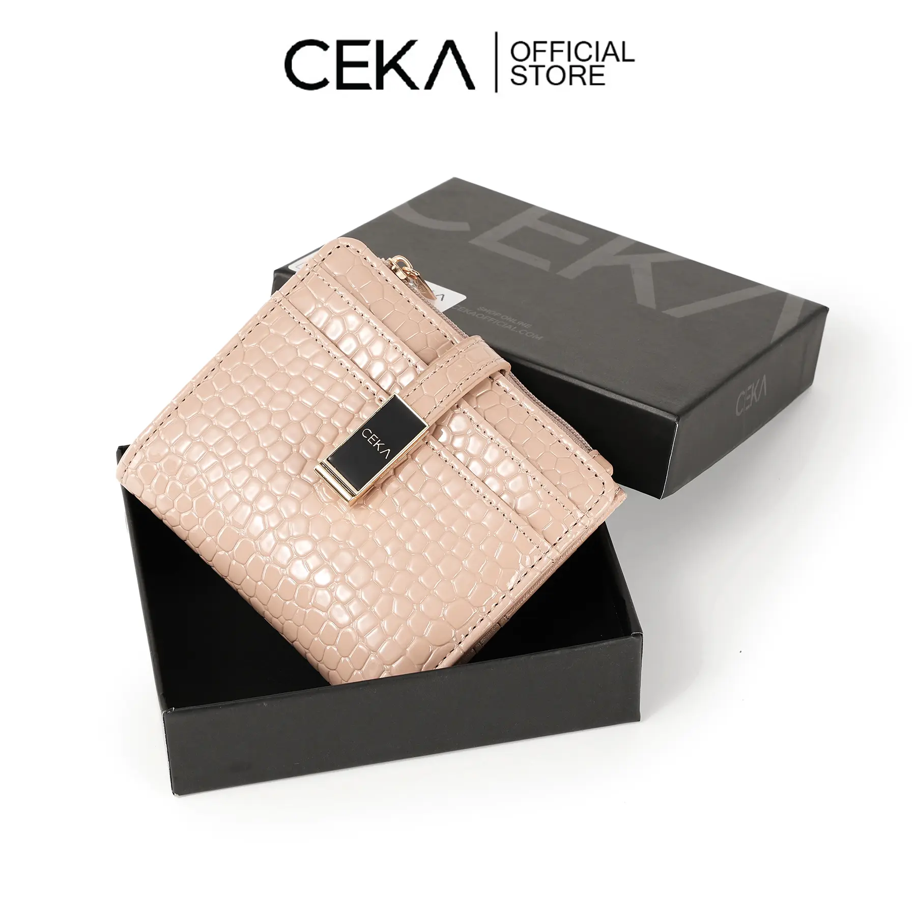 [NEW ARRIVAL] CEKA PRO Dompet Wanita Kartu Dompet Cewek Kecil Kekinian Kulit Croco - Mirage Wallet