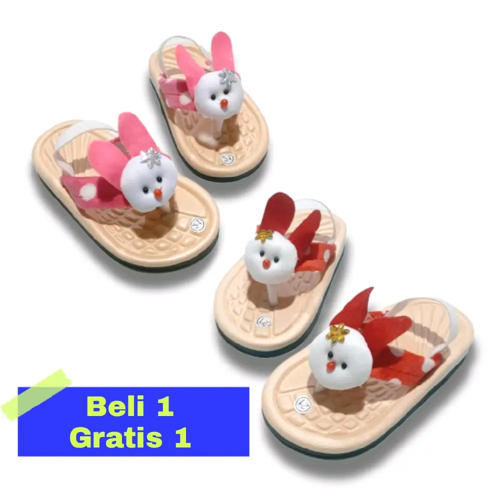 Beli 1 Gratis 1 Sendal Bayi Model Pres Motif Polkadot Boneka Fashion Terbaru Lucu