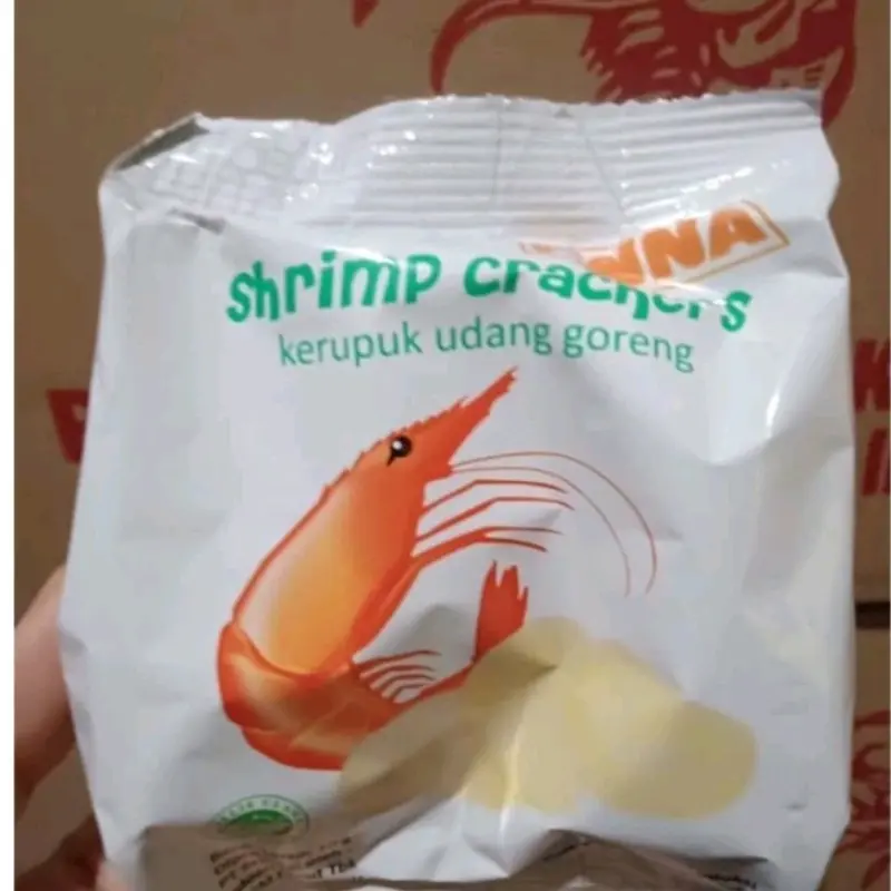 (1dus / 120pcs ) krupuk udang fina 10gr siap makan Snack Food 1