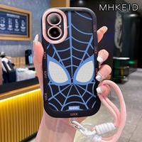 Gambar MHKEID Casing Hp untuk Realme C67 12 Lite Case Pola Laba-laba biru Kasing Silikon Softcase kepulan krim Kesing Tali gantung Gelang Casing - Gaya1, Realme C67 4G dari MHKEID MALL Kab. Tangerang 4 Tokopedia