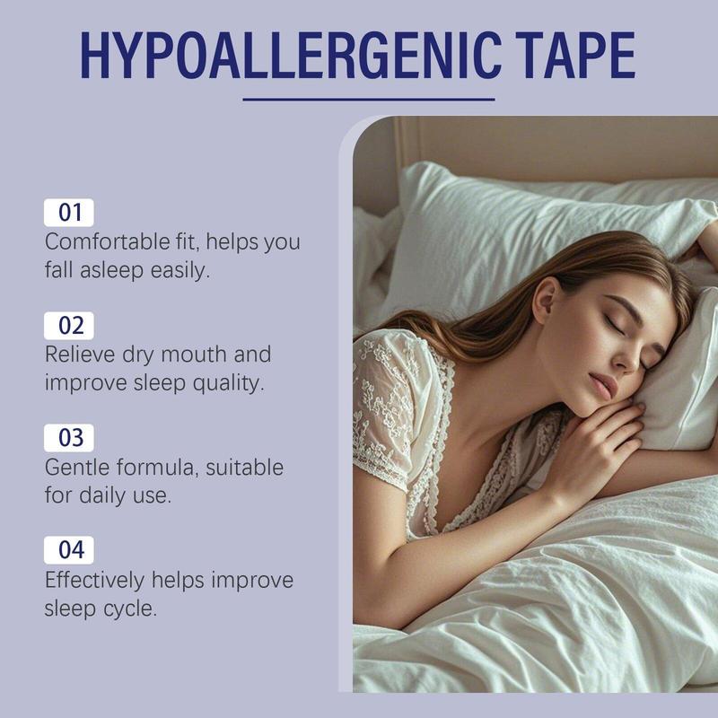 Breathable Mouth Tape, 30/60/90 Counts Sleep Mouth Tape, Sleep Mouth Guard, Sticky Sleep Tape, Body Care Kit for Men & Women 7