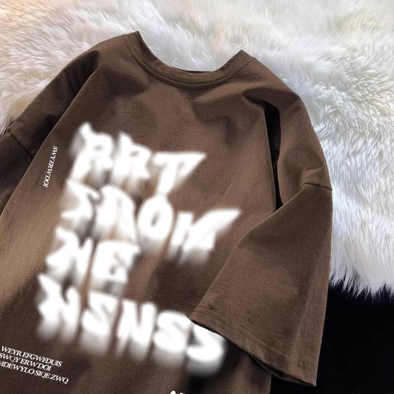 TT TOKO MODE baju pria oversize Baju Oversize Pria | Kaos Pria Premium Tebal | Kaos Cotton Combed 30s | Kaos Cowok Distro Original 100% | Blurred Font Fashion Print T-shirt | T shirt Pria | Baju Polos Pria | Baju Kaos Oversize Couple | Kaos Lengan Pe 8