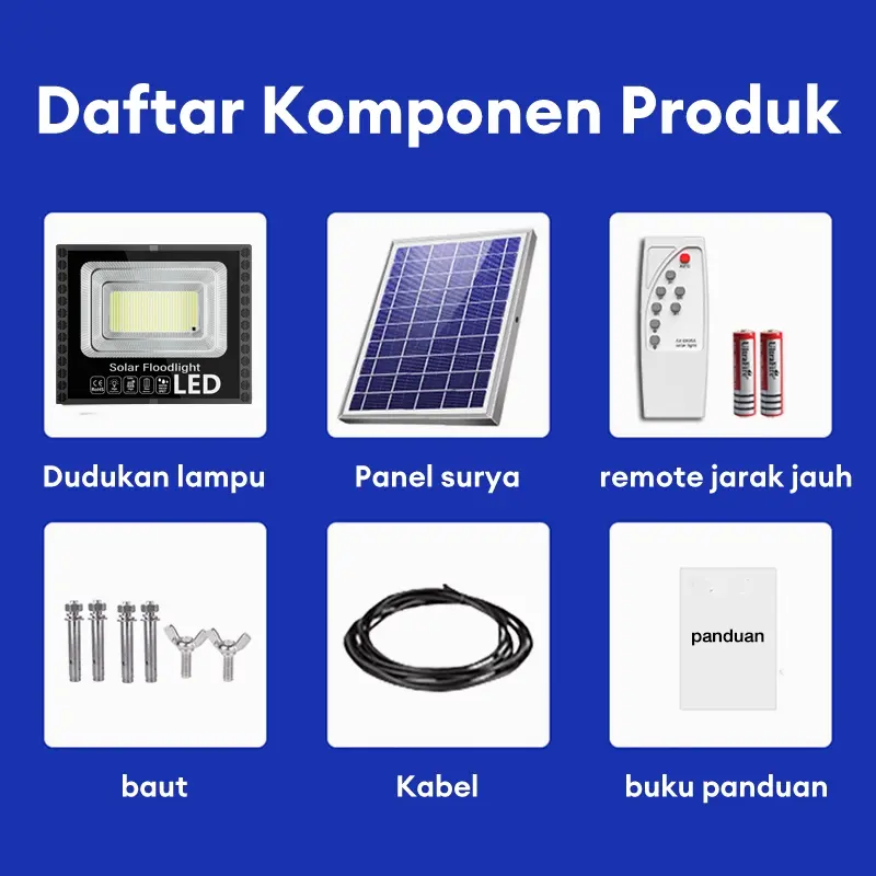 LAMPU TENAGA MATAHARI 1500watts 1500 WLampu Tembak tenaga surya solar panel 200watt GARANSI  solar light solar energy lampu tenaga surya energi matahari solar light lampu tenaga surya 7