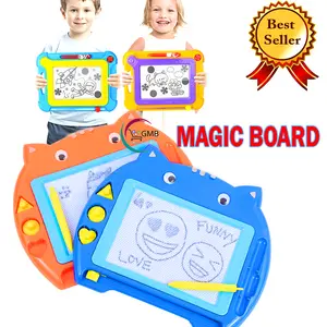 MAINAN ANAK PAPAN TULIS MAGNET KARAKTER CAT RKC01046-1 ALAT EDUKASI BELAJAR MENGGAMBAR DAN MENULIS MAGIC BOARD