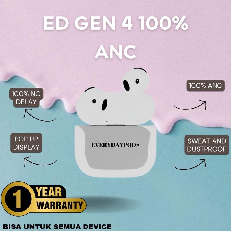￼Everydaypods Gen 4 Tws Headset Bluetooth Wireless Audio Type C 0