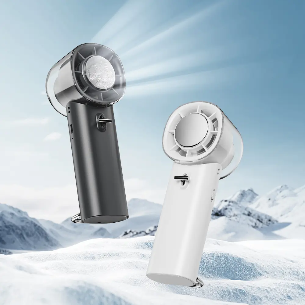 High-Speed Handheld Fan with 3600mAh Battery & 10500rpm Motor - 5 Adjustable Speeds, Foldable, Semiconductor Cooling, Hangable & Desktop Use - Lightweight, Long Battery Life for Outdoor Travel & Summer Fun!