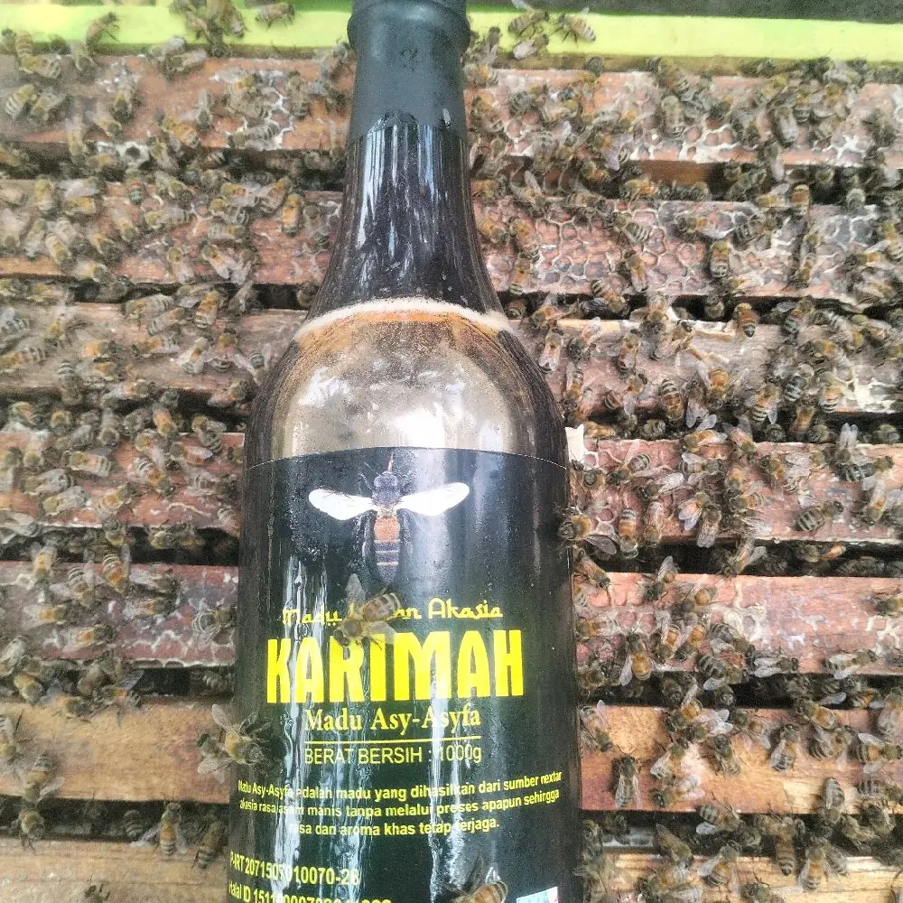 FLASH SALE Madu Karimah 1000 ML Madu Hutan Jambi 100% Murni dari Hutan Akasia - madu Hitam Herbal,  Honey Manis original nectar akasia